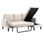 Total Durable Reversible Sleeper Sectional Sofa with Storage Chaise