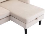 Total Durable Reversible Sleeper Sectional Sofa with Storage Chaise