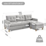 Total Durable Modern  Convertible Sectional Sofa