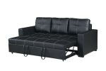 Total Durable CONVERTIBLE SOFA in Black Faux Leather