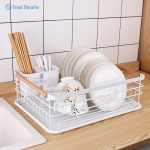 1 piece kitchen utensil drain rack countertop organizer