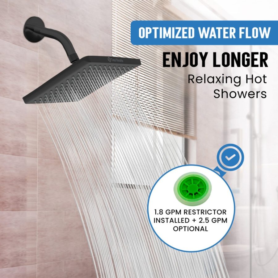 Luxury Black Shower Head – High-Pressure, Modern Design, Low GPM, Eco-Friendly - Image 4